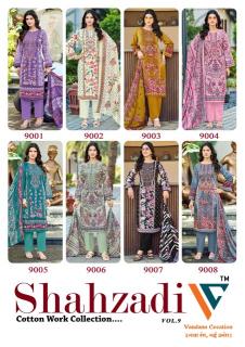Vandana shahzadi vol-9 work dress material wholesale in hyderabad telangana india